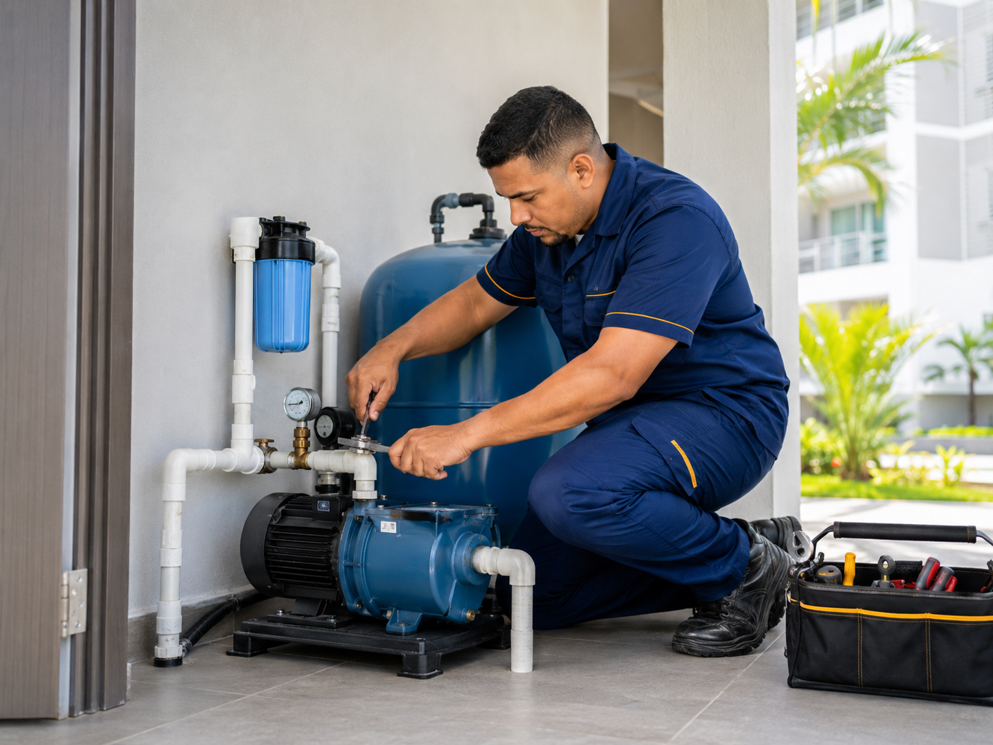 Reparación de bomba de agua